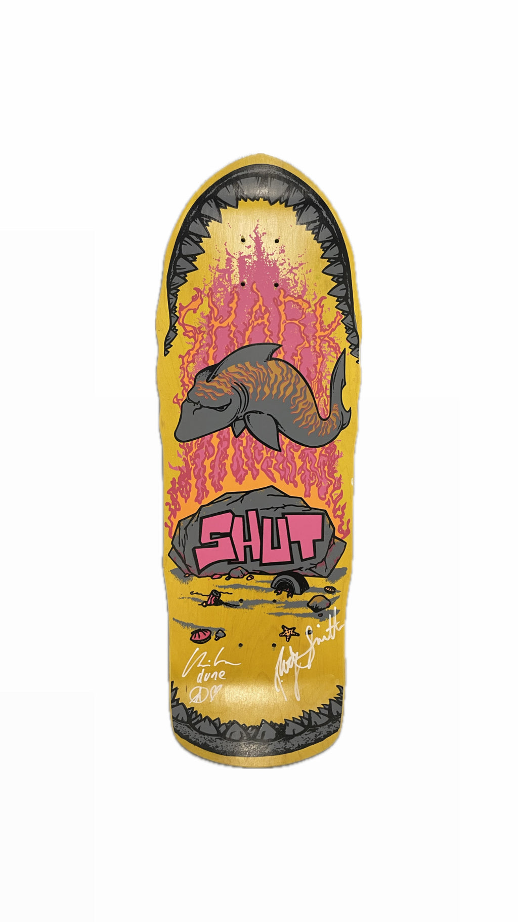 SHUT SHARK YELLOW/PINK REISSUE BY PRIME SKATEBOARDS