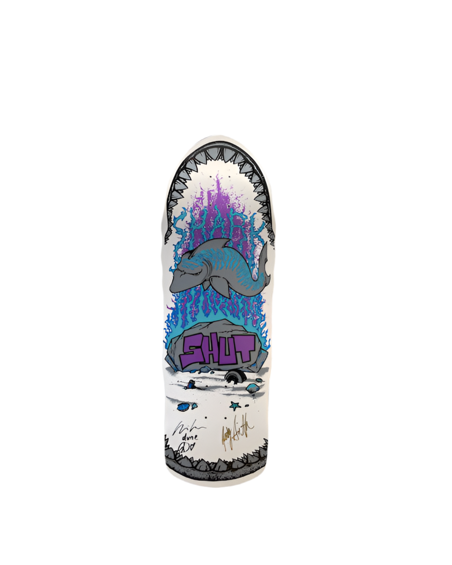 SHUT SHARK WHITE REISSUE BY PRIME SKATEBOARDS