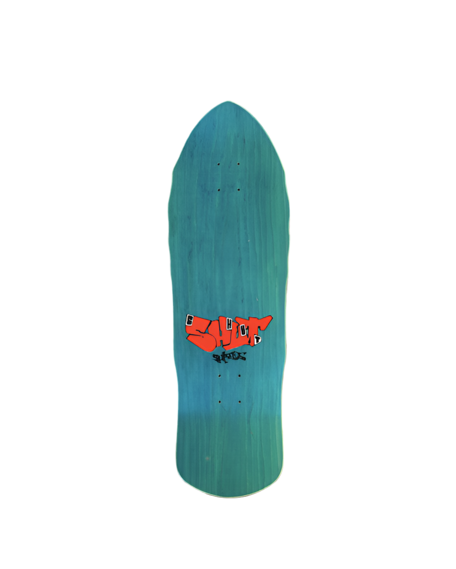 SHUT SHARK TEAL/RED REISSUE BY PRIME SKATEBOARDS