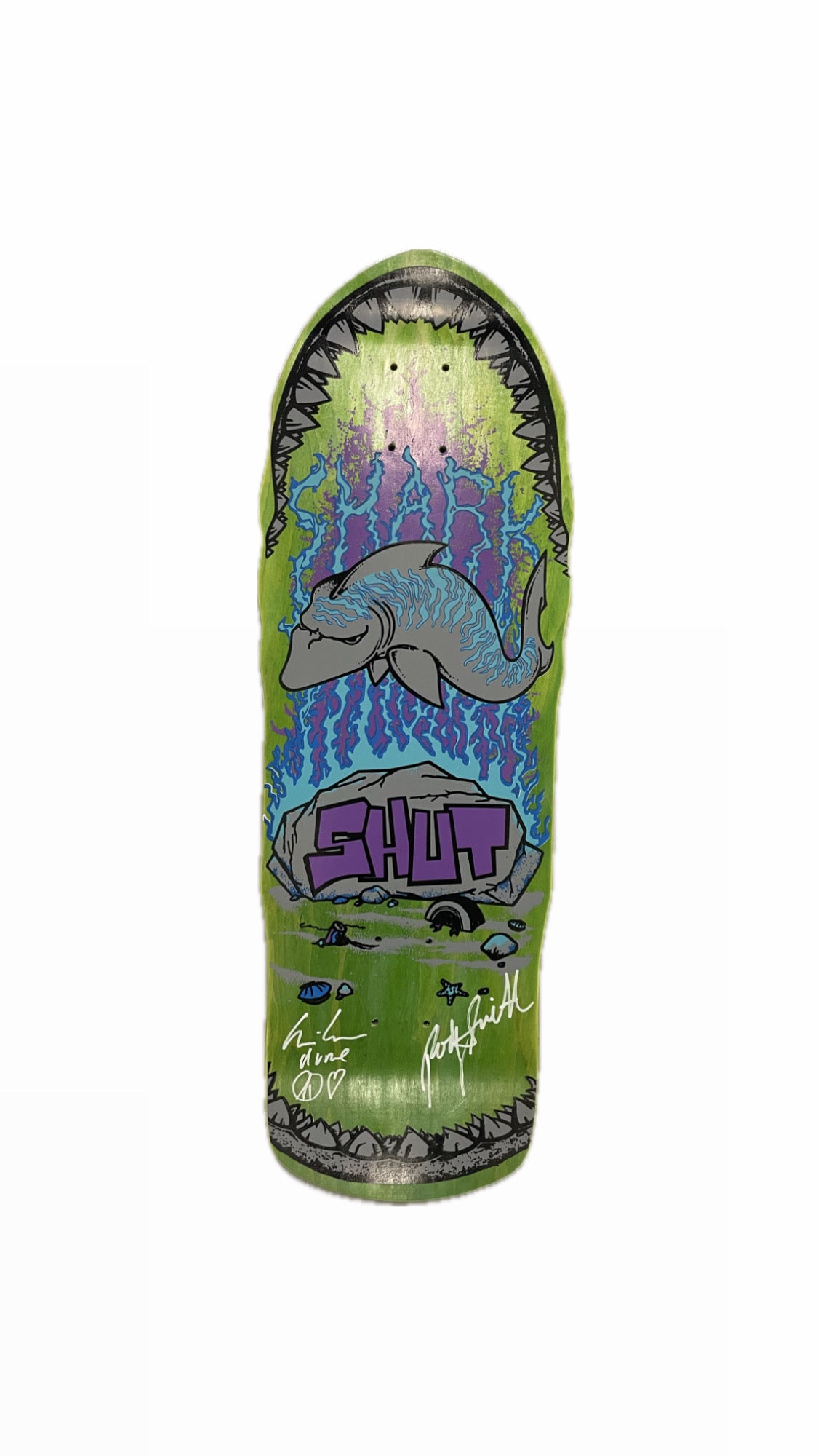 SHUT SHARK GREEN/PURPLE REISSUE BY PRIME SKATEBOARDS – ValetGoods