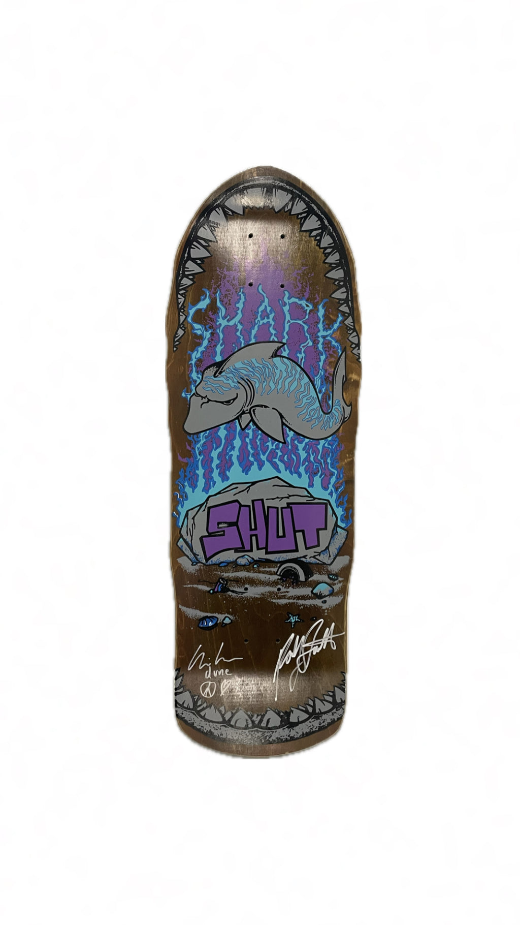 SHUT SHARK BROWN/PURPLE REISSUE BY PRIME SKATEBOARDS