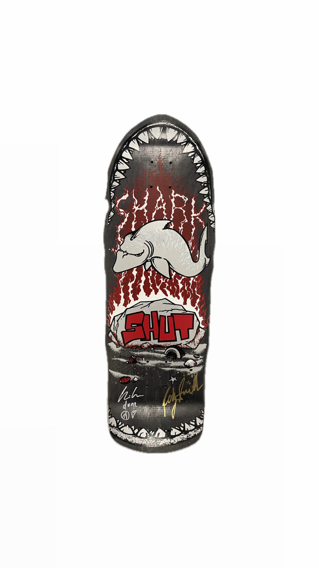 SHUT SHARK GREY/RED REISSUE BY PRIME SKATEBOARDS